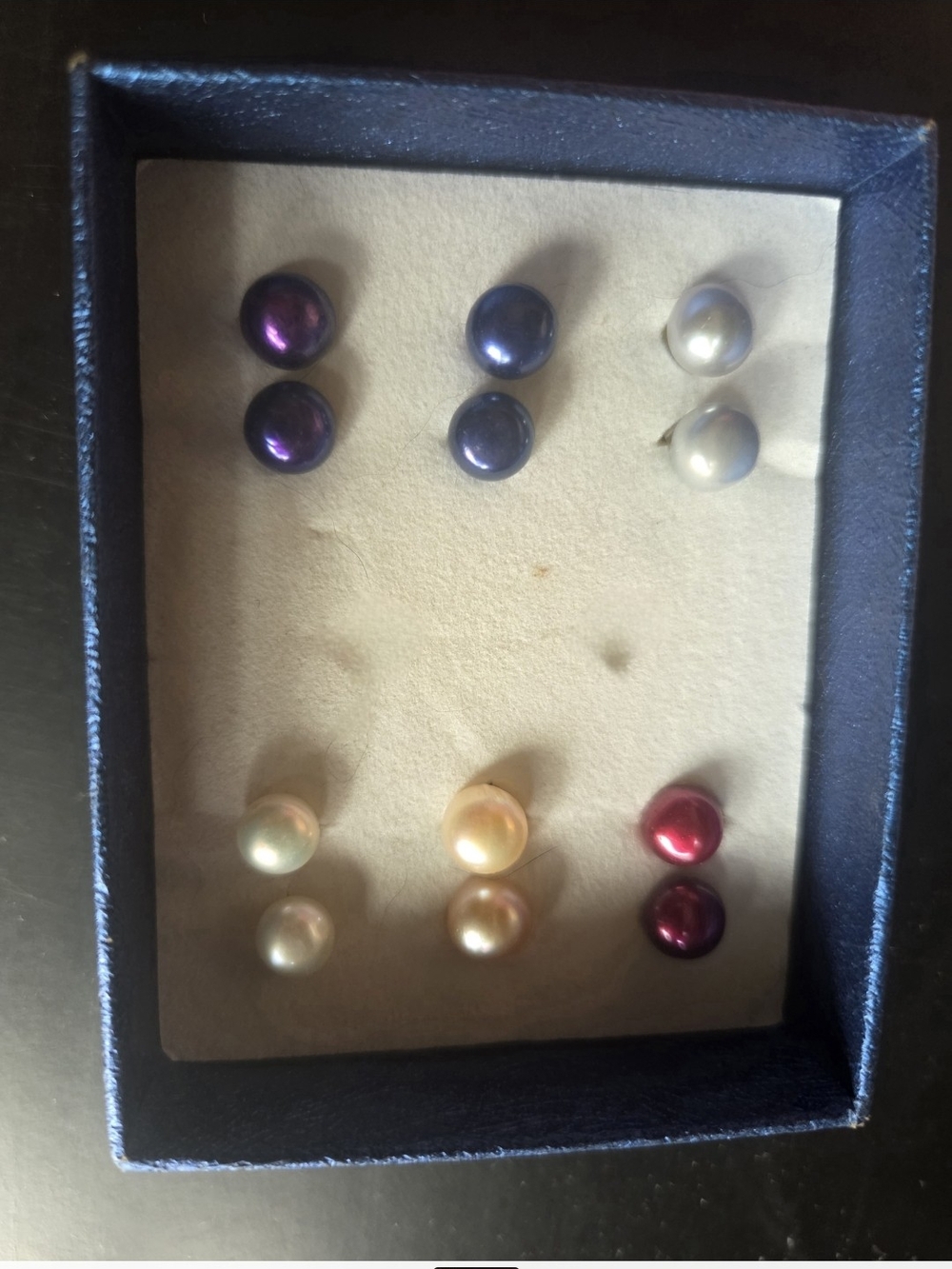Multicolor Pearl Stud Earring Set - Elegant Round Pearls